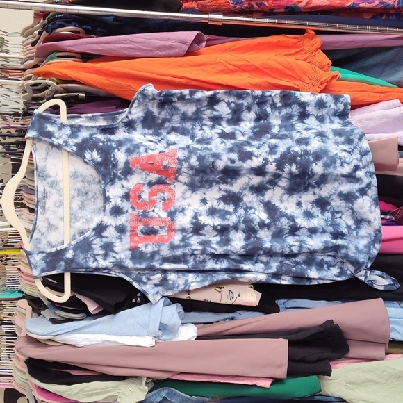 New Lane Bryant "USA" Tie-Dye Tank - Picture 5 of 10